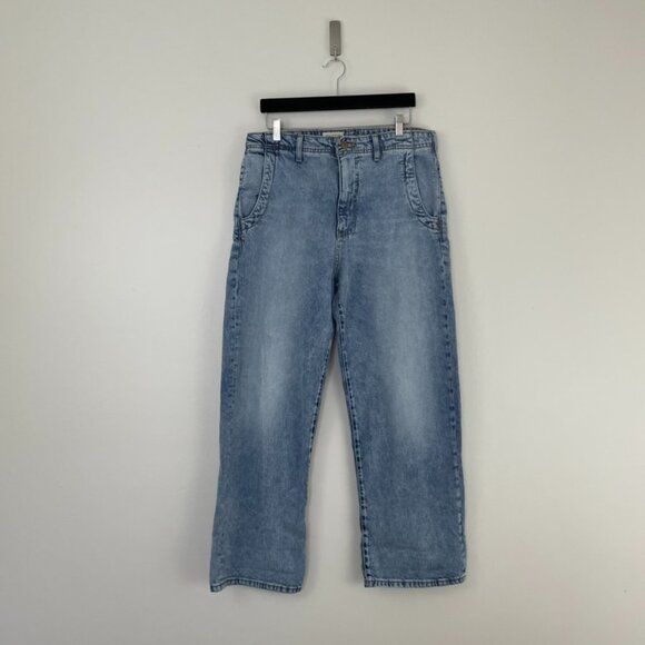 Anthropologie Pilcro Wide Leg Baggy Relaxed Fit Carpenter Jeans Size 30 - Picture 1 of 6